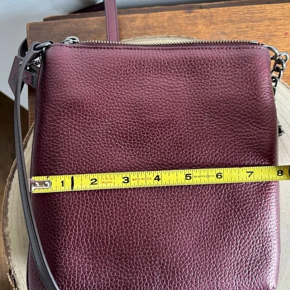 Coach Swagger Swingback Metallica Pebble Leather Cross Body - Picture 3 of 8